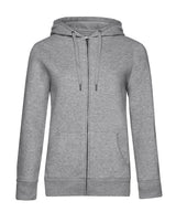 B&C Queen zipped hooded — Heather Grey*