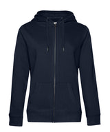 B&C Queen zipped hooded — Navy Blue*