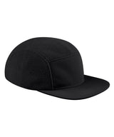 Recycled fleece outdoor camper cap — Black