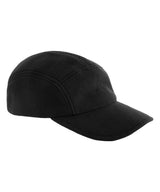 Recycled fleece 5-panel cap — Black