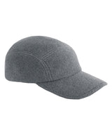 Recycled fleece 5-panel cap — Charcoal