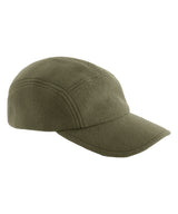 Recycled fleece 5-panel cap — Olive Green