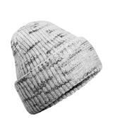 Chunky knit reverse patch beanie — Cloudy Haze