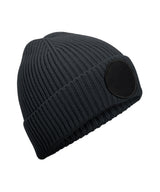 Circular fashion patch beanie — Graphite Grey/Black