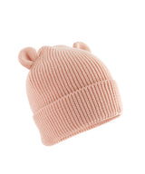 Organic baby bear beanie — Peach