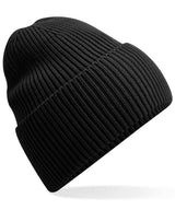 Oversized cuffed beanie — Black