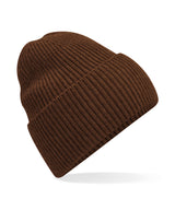 Oversized cuffed beanie — Walnut