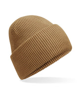 Classic engineered deep-cuffed beanie — Biscuit
