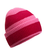 Colour block beanie — True Pink/Classic Red