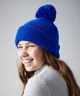 Junior reflective bobble beanie — lifestyle