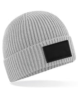 Fashion patch beanie — Light Grey/Black