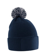 Kids snowstar patch beanie — French Navy/Light Grey