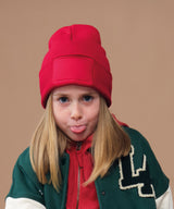 Kids original patch beanie — lifestyle