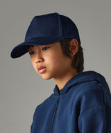 Junior organic cotton 5-panel cap — lifestyle