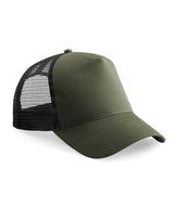 Junior snapback trucker — Olive Green/Black