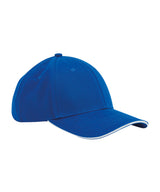 EarthAware® classic organic cotton 6-panel cap – sandwich peak — Bright Royal/White