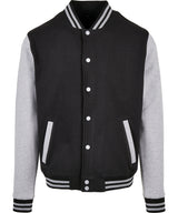 Basic college jacket — Black/Heather Grey