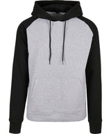 Basic raglan hoodie — Heather Grey/Black