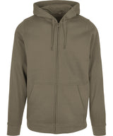 Basic zip hoodie — Olive