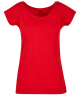 Women's wide neck tee — City Red