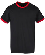 Ringer tee — Black/City Red