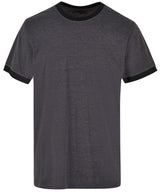 Ringer tee — Charcoal/Black