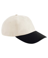 Contrast peak leisure cap — Natural/Black