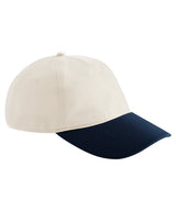Contrast peak leisure cap — Natural/French Navy