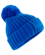 Toasty patch beanie — Luminous Blue