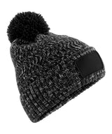 Ramble patch pom-pom beanie — Black Twist