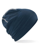 Hemsedal cotton beanie — French Navy/White