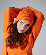 Engineered knit ribbed beanie — lifestyle
