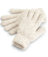 Cosy ribbed-cuff gloves — Almond Marl