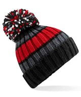 Hygge striped beanie — Black Cherry