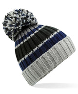 Hygge striped beanie — Blue Steel