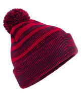 Team stripe beanie — Red/Navy