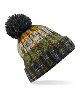 Corkscrew pom pom beanie — Autumn Moss