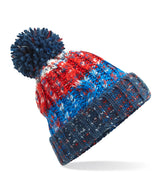 Corkscrew pom pom beanie — Chilli Blues