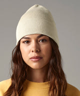 Organic cotton fine knit beanie — lifestyle