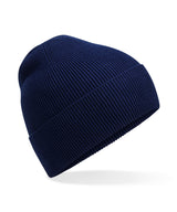 Organic cotton fine knit beanie — Oxford Navy