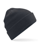 Organic cotton waffle beanie — Graphite Grey