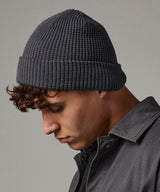 Organic cotton waffle beanie — lifestyle