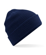 Organic cotton waffle beanie — Oxford Navy