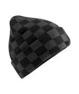 Checkerboard beanie — Black/Charcoal