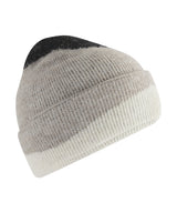 Soft wave beanie — Black/Light Grey/Soft White