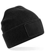 Removable patch Thinsulate™ beanie — Black