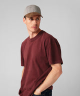 Suede peak herringbone cap — lifestyle