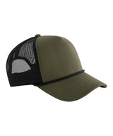 5-panel rope trucker — Military Green/Black