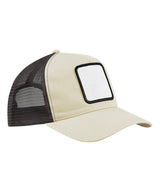 Appliqué patch 5-panel trucker — Stone/Shadow Grey