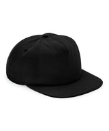 Organic cotton unstructured 5-panel cap — Black